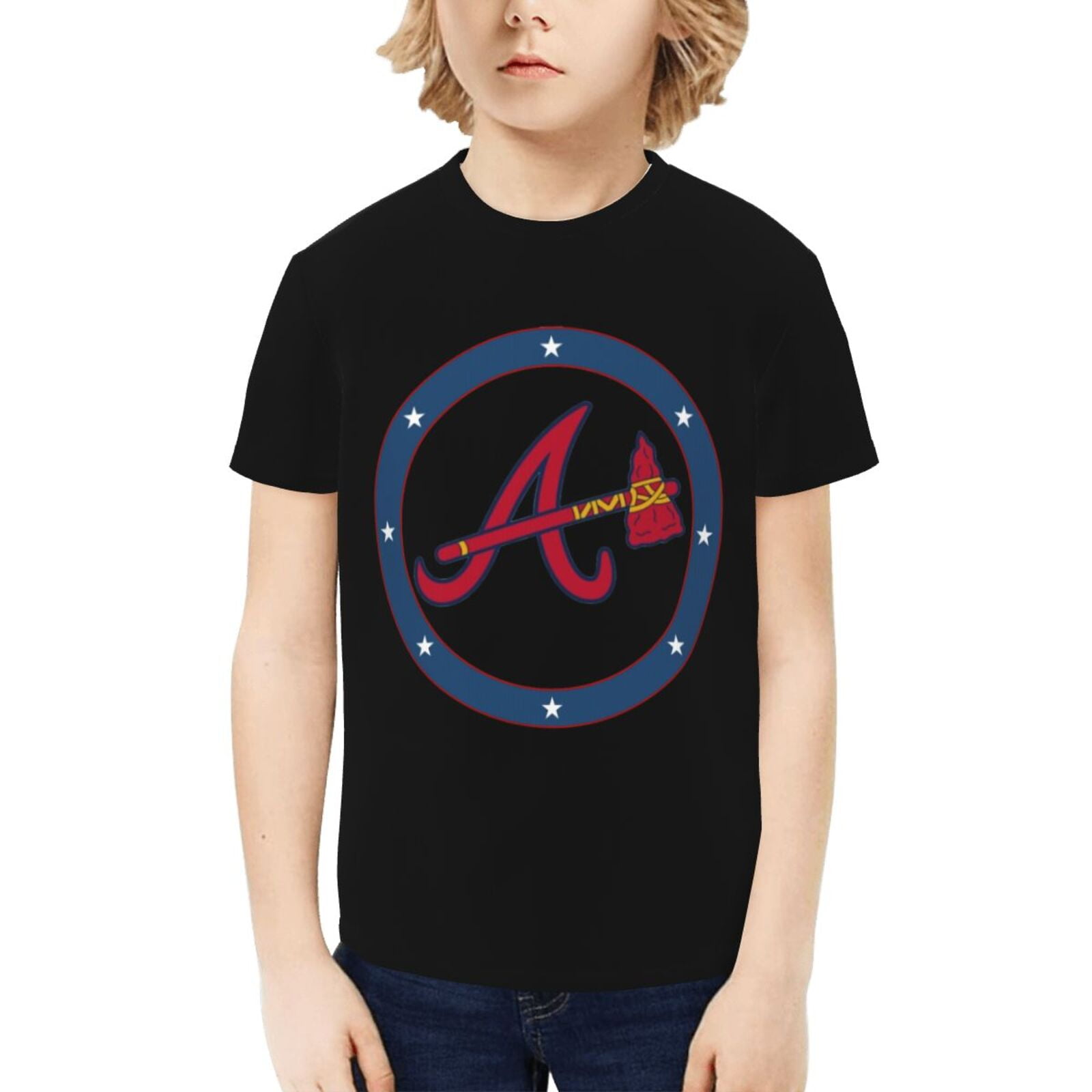 Atlanta_Braves TShirts Casual Short Sleeve Kids Tee Shirts Tops Print