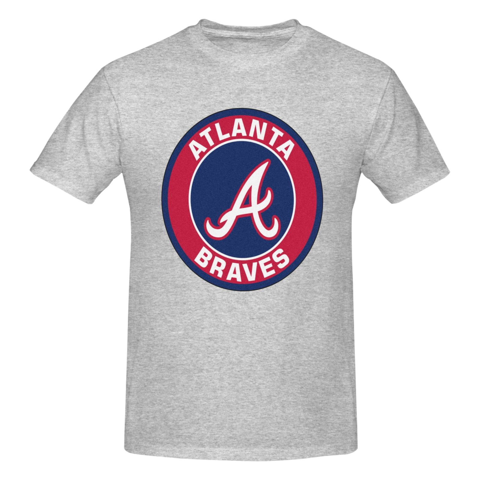 Atlanta_Braves T Shirts for Men Round Neck Causal Blouse Classic Tops Short Sleeve Shirt Large 