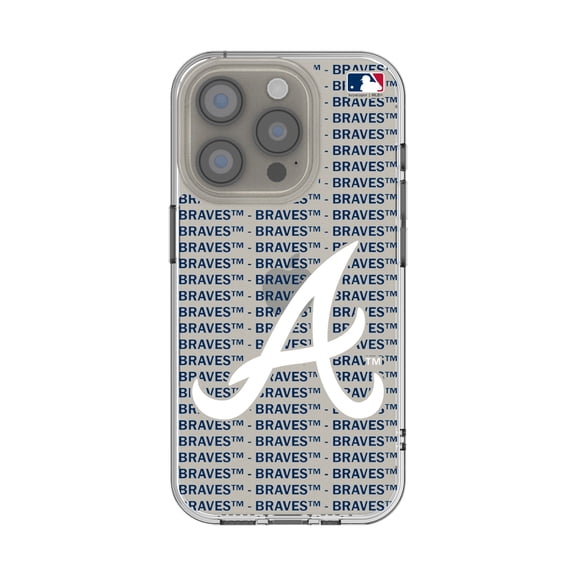 Atlanta Braves Text Backdrop Clear iPhone Case