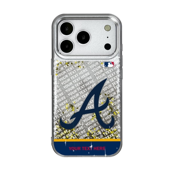 Atlanta Braves iPhone Personalized Glitter Case