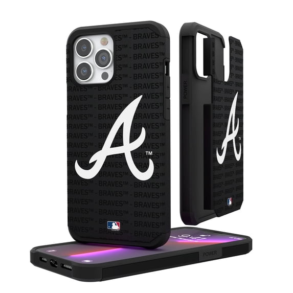 Atlanta Braves iPhone Text Backdrop Rugged Case