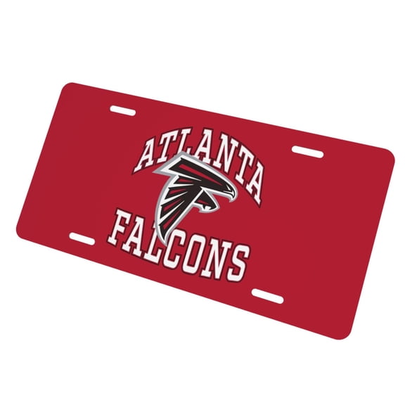 Atlanta Car Aluminum Front License Plate 6x12in, Football Team Customized License Plate, Car Decorative License Plate, Easy To Install, Compatible With Most Models