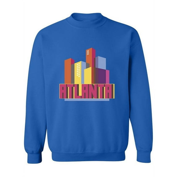 Atlanta Cartoon Buildings Sketch Sweatshirt Women -Image by Shutterstock, Female Medium