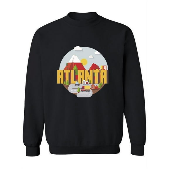 Atlanta Cartoon Highways Design Sweatshirt Women -Image by Shutterstock, Female 3X-Large
