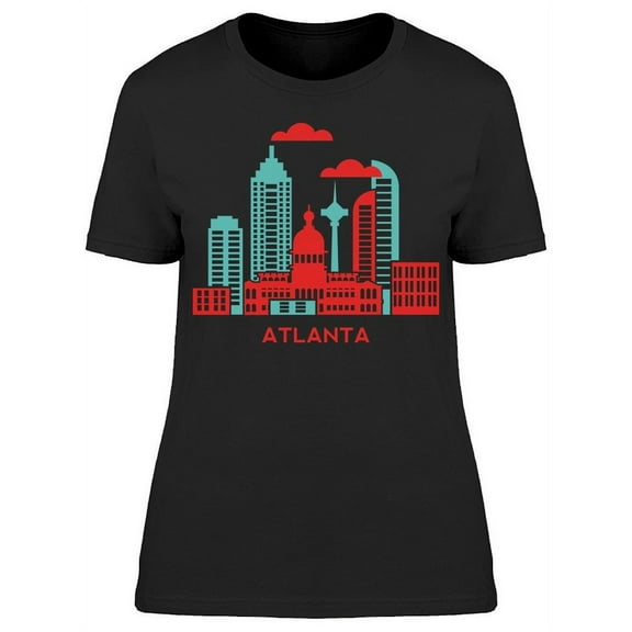 Atlanta City Architecture T-Shirt Women -Image by Shutterstock, Female 3X-Large