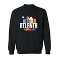 thumbnail image 1 of Atlanta City Colorful Stamp Sweatshirt Women -Image by Shutterstock, Female 3X-Large, 1 of 4