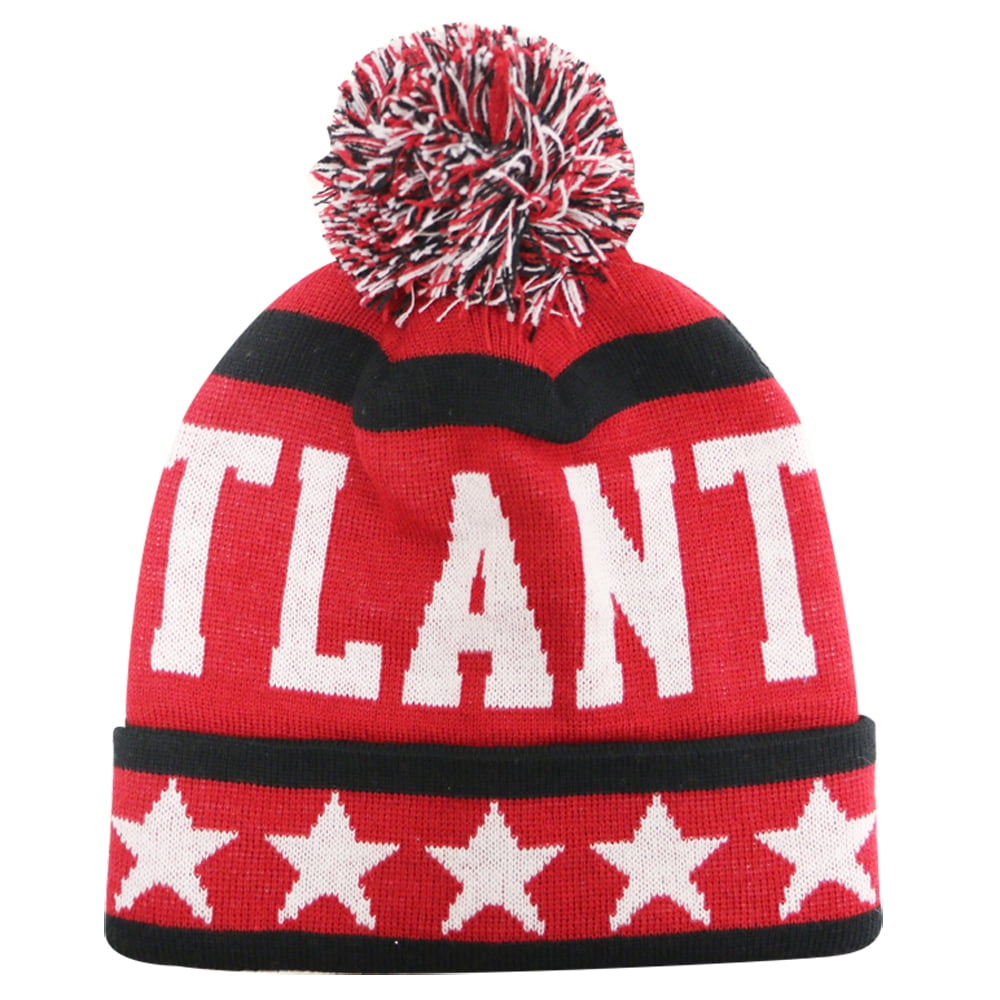 Atlanta City Hunter USA Large Stars Style Men's Winter Hats (Red/Black ...