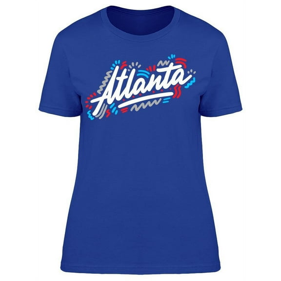 Atlanta City Name Graphic T-Shirt Women -Image by Shutterstock, Female Small