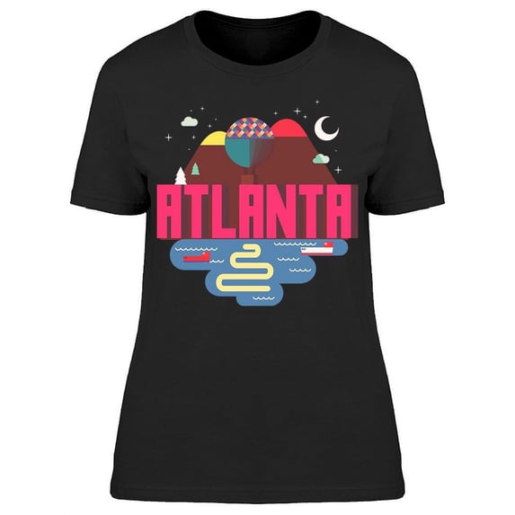 Atlanta City Night T-Shirt Women -Image by Shutterstock, Female 3X-Large