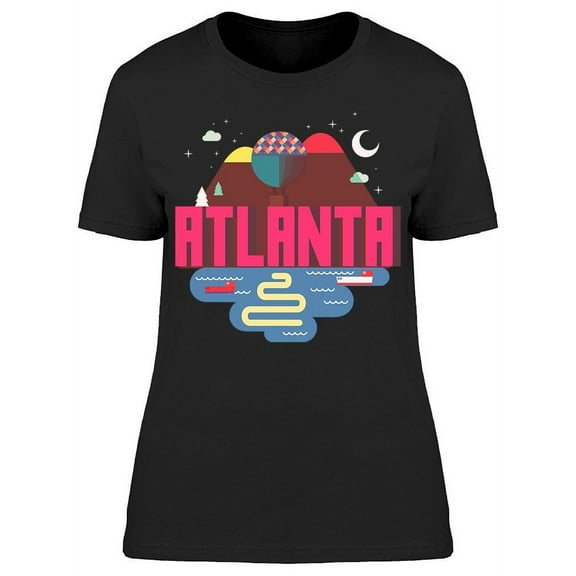 Atlanta City Night T-Shirt Women -Image by Shutterstock, Female Large