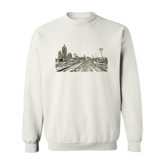 Atlanta City Roads Drawing Sweatshirt Women -Image by Shutterstock, Female Large