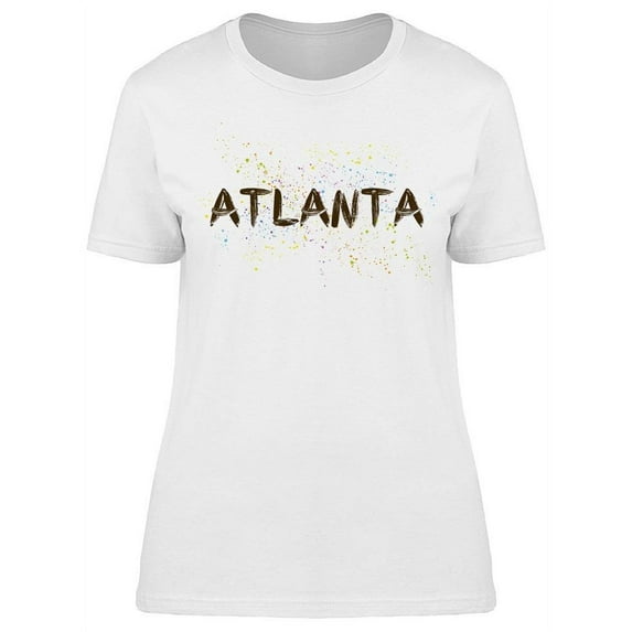 Atlanta City Typography T-Shirt Women -Image by Shutterstock, Female Large