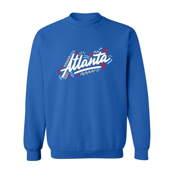 Atlanta Colorful Lines Text Sweatshirt Women -Image by Shutterstock, Female XX-Large