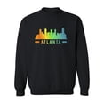 thumbnail image 1 of Atlanta Colorful Silhouette Sweatshirt Women -Image by Shutterstock, Female x-Large, 1 of 4