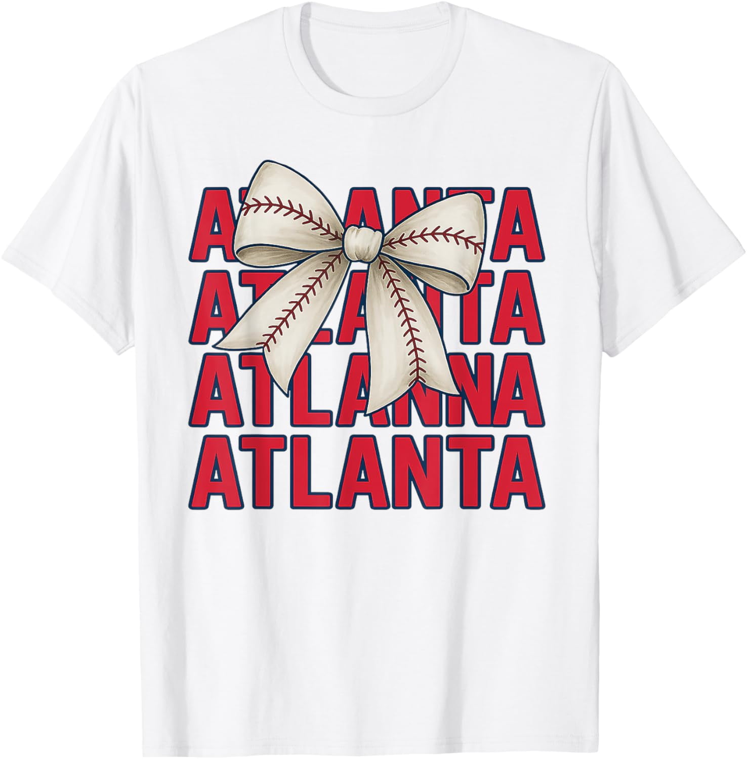 Atlanta Coquette Bow vintage Gifts Design Atlanta T-Shirt - Walmart.com