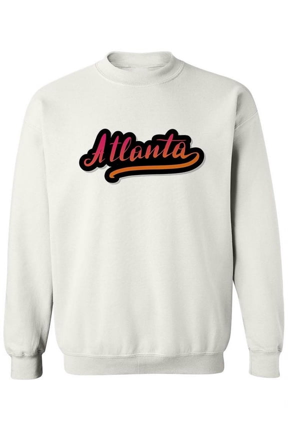 Atlanta Curved Font Lettered Sweatshirt Women -Image by Shutterstock, Female 5X-Large