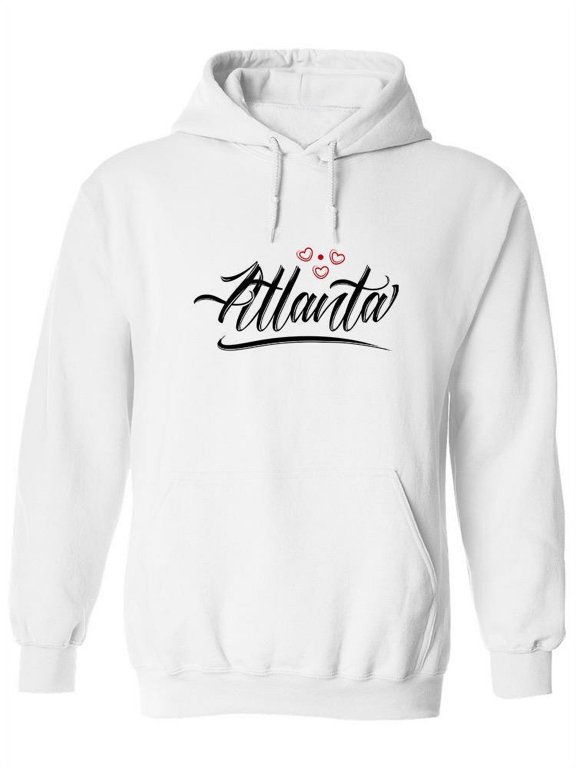 Atlanta Curved Font Text Hoodie Women -Image by Shutterstock, Female Small