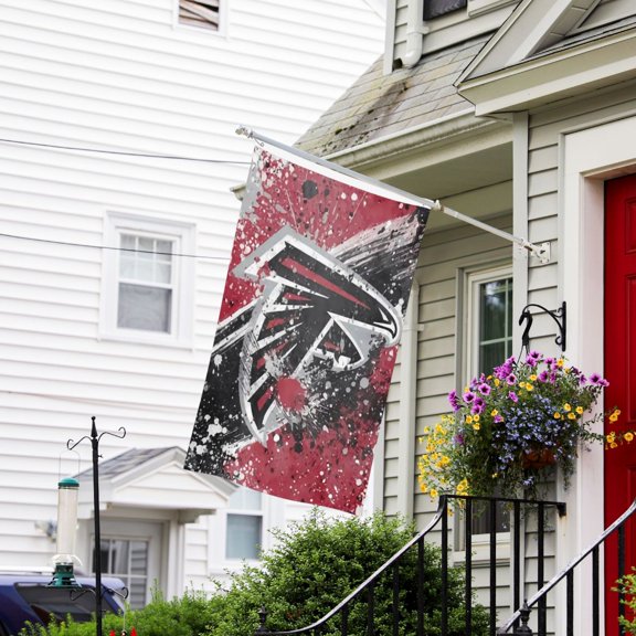 Atlanta Custom Vertical Double Sided Flag 3x5FT, American Football Team Fans Support Victory Flag for Indoor and Outdoor Garden Wall Decoration