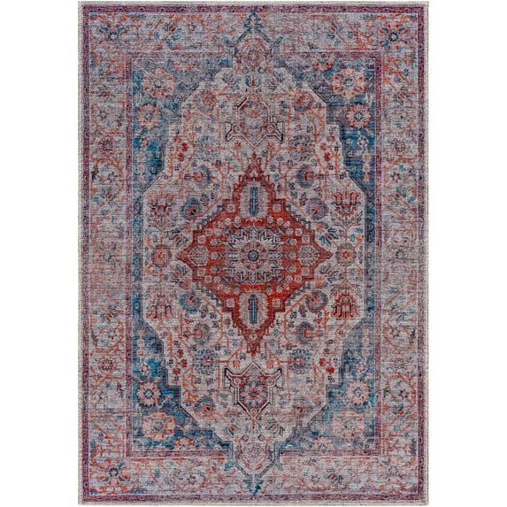 Atlanta Dark Red Rectangle Area Rug