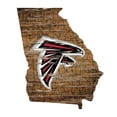 thumbnail image 1 of Atlanta Falcons 23.5" x 23.5" Distressed State with Logo Sign, 1 of 2