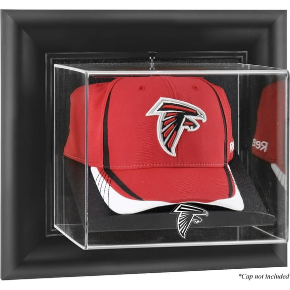 Atlanta Falcons Black Framed Wall-Mountable Cap Logo Display Case