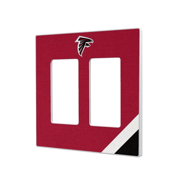 Atlanta Falcons Diagonal Stripe Double Rocker Light Switch Plate