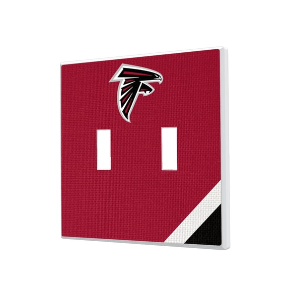 Atlanta Falcons Diagonal Stripe Double Toggle Light Switch Plate