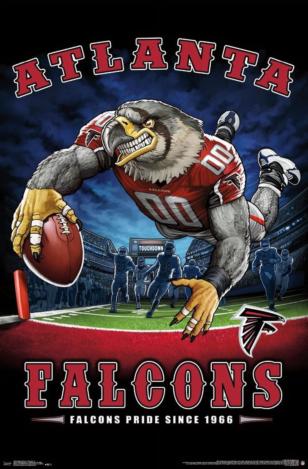 Atlanta Falcons End Zone Poster Print (22 x 34)