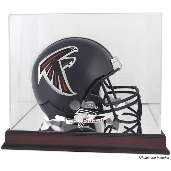 Atlanta Falcons Mahogany Helmet Logo Display Case with Mirror Back