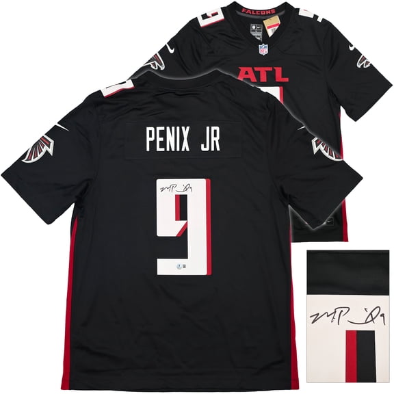 Atlanta Falcons Michael Penix Jr. Autographed Black Nike Jersey Size L Beckett BAS Witness 242571