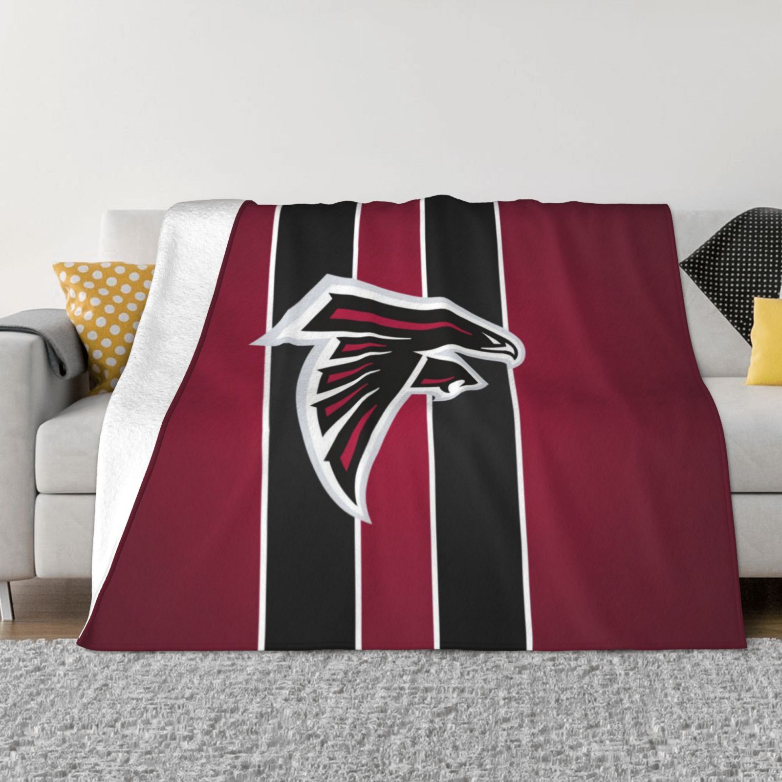 AtlantaFalcons Throw Blanket 80"X60" Ultra Soft Cozy Warm Comfortable Flannel Blankets for Bed