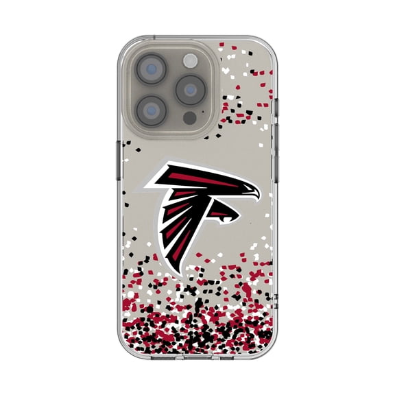 Atlanta Falcons iPhone Clear Case with Confetti Design