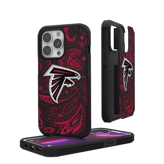 Atlanta Falcons iPhone Rugged Paisley Design Case