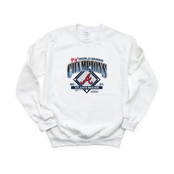 Atlanta Fanatics 4-Time World Series Champions Trophy Baseball SweatShirt Unisex, up to 5XL