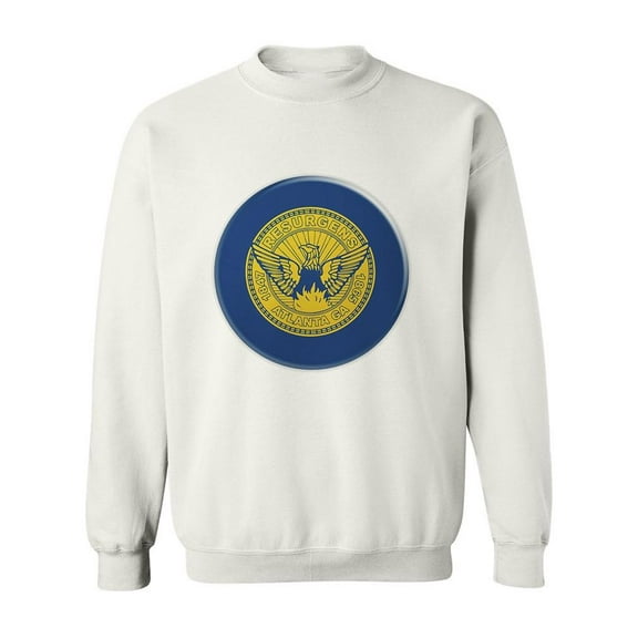 Atlanta Flag Badge Paint Sweatshirt Men -Image by Shutterstock, Male 4X-Large