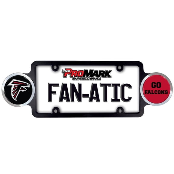 Atlanta Football Falcons Automotive License Plate Frame with Team Badges