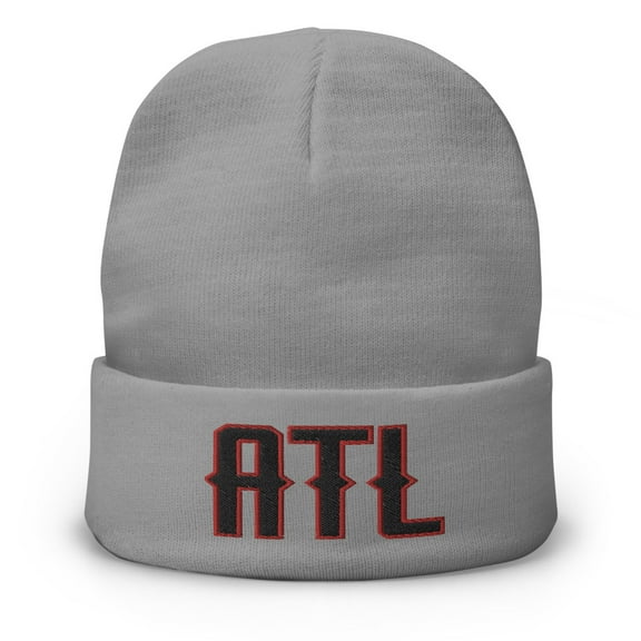 Atlanta Football Retro ATL Winter Beanie Cap Hat (Gray)