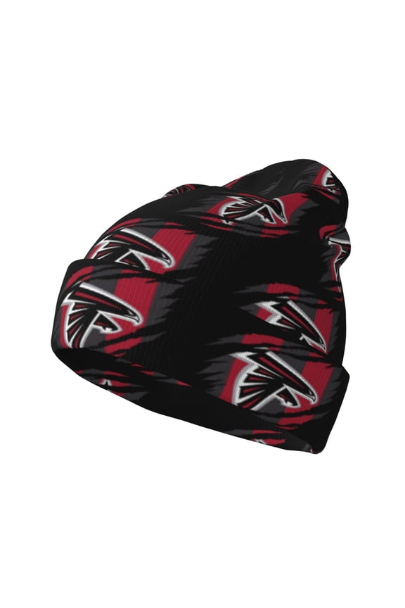 Atlanta Football Team Print Knitted Hat Soft Stretch Winter Cuff Beanie City Classic Hat for Men Women Game Fans Gifts