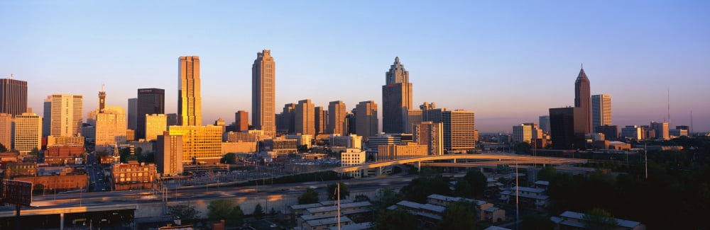 Atlanta GA Canvas Art - Panoramic Images (27 x 9)