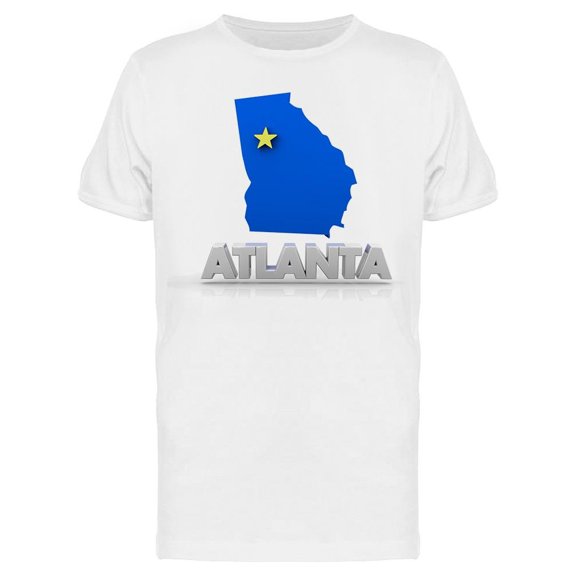 Atlanta Ga Map T-Shirt Men -Image by Shutterstock, Male Large