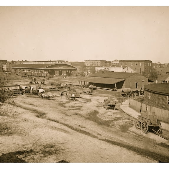 Atlanta Ga. Railroad depot and yard Poster Print (24 x 36)