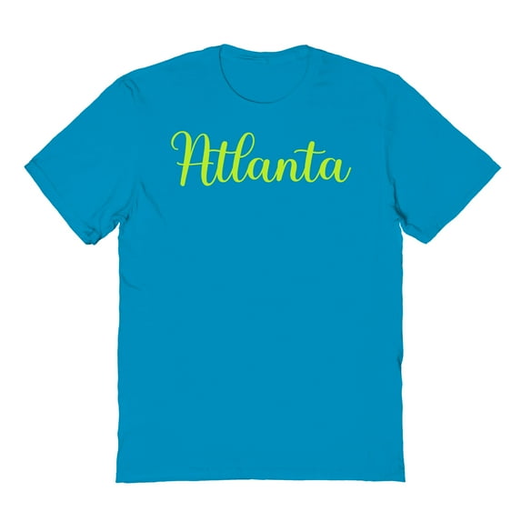 Atlanta Georgia Graphic Tropical Blue Men's Cotton T-Shirt