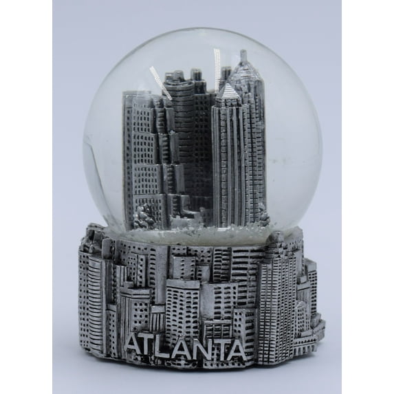 Atlanta Georgia Landmark skyline water snow globe 4 inches sliver color