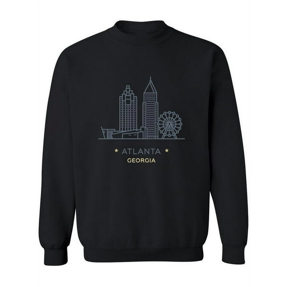 Atlanta Georgia Landmarks Paint Sweatshirt Women -Image by Shutterstock, Female Large