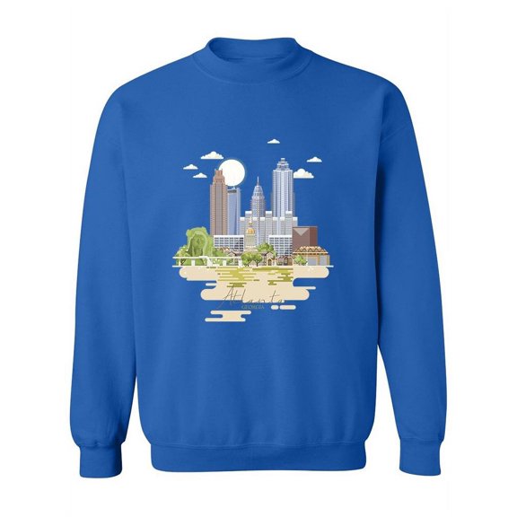 Atlanta Georgia Post Paint Sweatshirt Women -Image by Shutterstock, Female Large