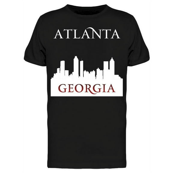 Atlanta Georgia Silhouette Art T-Shirt Men -Image by Shutterstock, Male x-Large