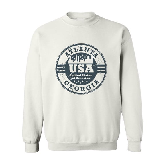 Atlanta Georgia Stamp Grunge  Sweatshirt Men -Image by Shutterstock, Male 5X-Large