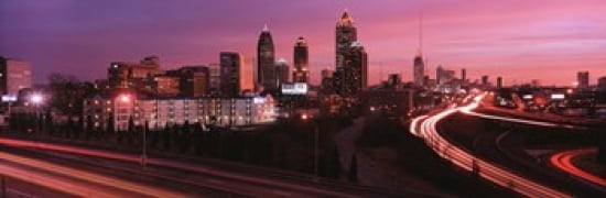Atlanta Georgia USA Canvas Art - Panoramic Images (36 x 12)