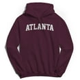 thumbnail image 1 of Atlanta Graphic Maroon Men's Cotton Pullover Hoodie, 1 of 1