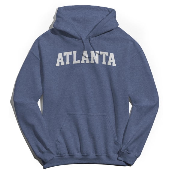Atlanta Graphic Navy Heather Men's Cotton Pullover Hoodie